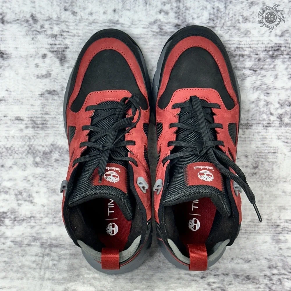 New‎ No Box Timberland Voyager Valley Hiking Boots Red Black Gray Men's Size 8